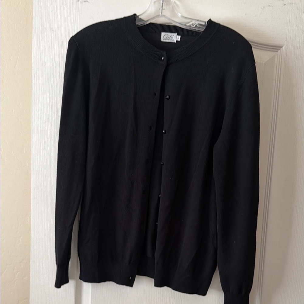 Black Cardigan Sweater